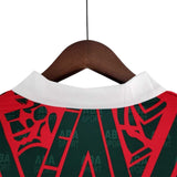 KODAA SPORT Mexico 1997 retro football jersey with a red and green geometric pattern and white collar.