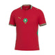 KODAA SPORT Morocco 2026 World Cup home jersey. Red, green, and gold design with team crest and Puma logo. Breathable fabric.